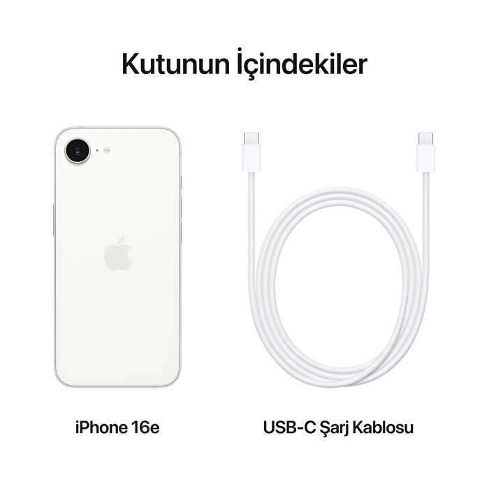 iPhone 16e 128GB (MD1R4TU/A) - Beyaz